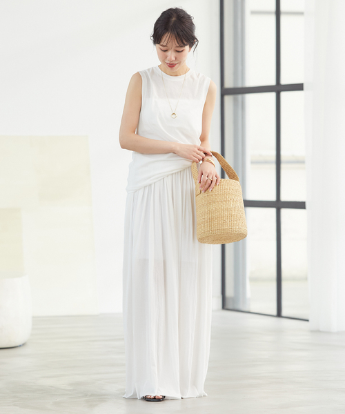 plage（プラージュ）の「Sheer Jersey Gathered スカート