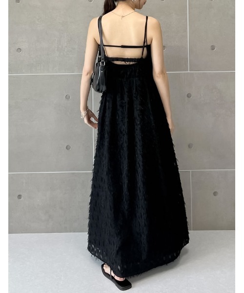 Re:EDIT（リエディ）の「[低身長サイズ有]シアーフリンジキャミソールワンピース（ワンピース・レディース・アイボリー/ブラック・LARGE/MEDIUM/SHORT）」の14枚目の写真