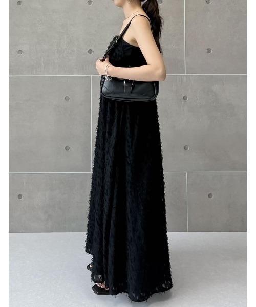 Re:EDIT（リエディ）の「[低身長サイズ有]シアーフリンジキャミソールワンピース（ワンピース・レディース・アイボリー/ブラック・LARGE/MEDIUM/SHORT）」の15枚目の写真