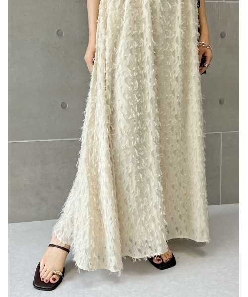 Re:EDIT（リエディ）の「[低身長サイズ有]シアーフリンジキャミソールワンピース（ワンピース・レディース・アイボリー/ブラック・LARGE/MEDIUM/SHORT）」の20枚目の写真