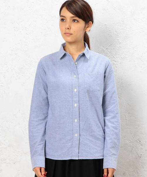 green label relaxing（グリーンレーベルリラクシング）の「CB S/N キモウOX REG シャツ◆（シャツ/ブラウス・レディース・ホワイト/コバルトブルー・38/40）」の4枚目の写真