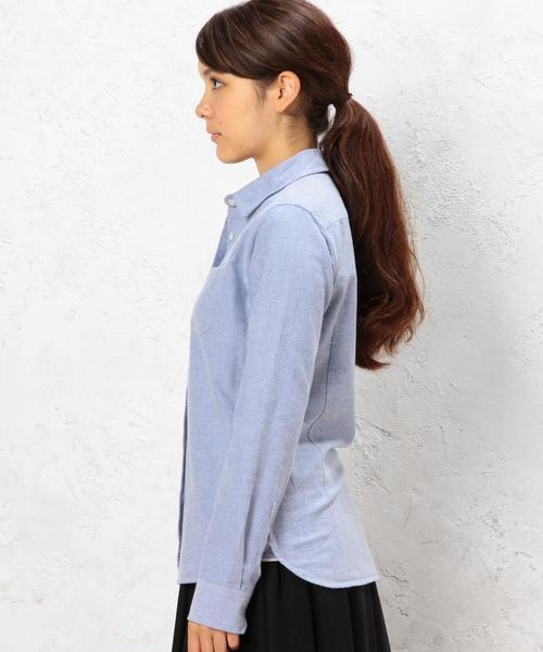 green label relaxing（グリーンレーベルリラクシング）の「CB S/N キモウOX REG シャツ◆（シャツ/ブラウス・レディース・ホワイト/コバルトブルー・38/40）」の8枚目の写真