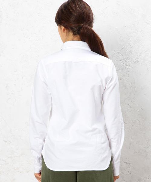 green label relaxing（グリーンレーベルリラクシング）の「CB S/N キモウOX REG シャツ◆（シャツ/ブラウス・レディース・ホワイト/コバルトブルー・38/40）」の6枚目の写真