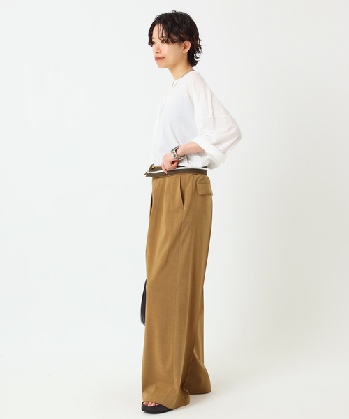 Johnbull(ジョンブル)の「【JOHNBULL/ジョンブル】 シアーオーバーTシャツ(Tシャツ/カットソー・レディース・ホワイト/ブラック・FREE)」の20枚目の写真