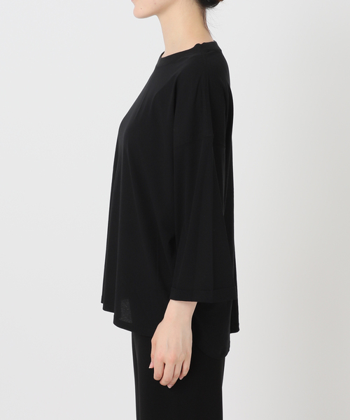 Johnbull(ジョンブル)の「【JOHNBULL/ジョンブル】 シアーオーバーTシャツ(Tシャツ/カットソー・レディース・ホワイト/ブラック・FREE)」の5枚目の写真