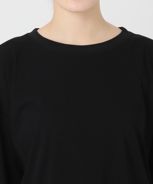 Johnbull(ジョンブル)の「【JOHNBULL/ジョンブル】 シアーオーバーTシャツ(Tシャツ/カットソー・レディース・ホワイト/ブラック・FREE)」の8枚目の写真