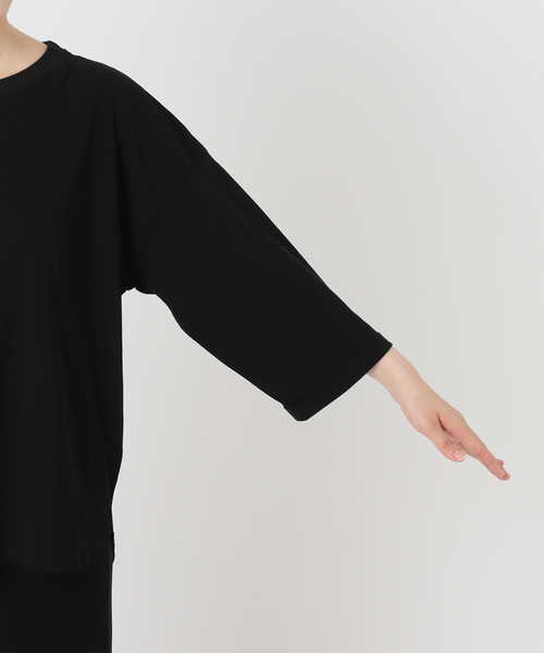 Johnbull(ジョンブル)の「【JOHNBULL/ジョンブル】 シアーオーバーTシャツ(Tシャツ/カットソー・レディース・ホワイト/ブラック・FREE)」の9枚目の写真