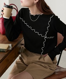 BONLECILL | 配色メロープリーツリブインナー(Tシャツ/カットソー)