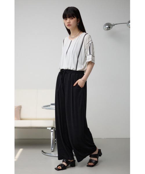 AZUL by moussy(アズールバイマウジー)の「T/Fシャーベットワイドパンツ(スラックス・レディース・ホワイト系その他/ブラック系その他/ブラック・SMALL/MEDIUM)」の21枚目の写真
