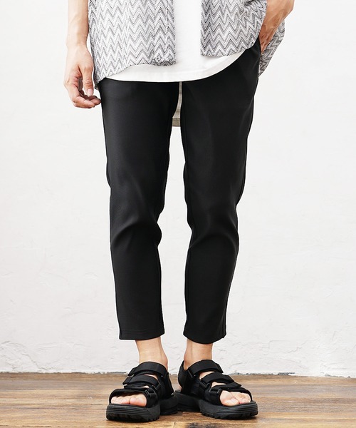 MinoriTY(マイノリティ)の「【MinoriTY】さらさらツイルテーパードパンツ スラックス テーパードパンツ メンズ チノパン フォーマル ワイドパンツ 夏服(チノパンツ・メンズ・ブラック/グリーン/チェック/ストライプ/ラベンダー・L/S/M)」の6枚目の写真