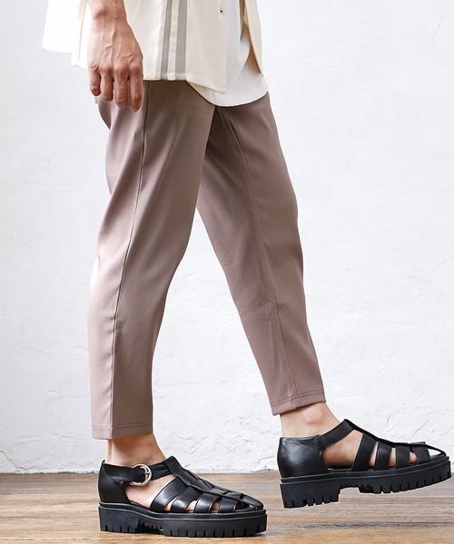 MinoriTY(マイノリティ)の「【MinoriTY】さらさらツイルテーパードパンツ スラックス テーパードパンツ メンズ チノパン フォーマル ワイドパンツ 夏服(チノパンツ・メンズ・ブラック/グリーン/チェック/ストライプ/ラベンダー・L/S/M)」の16枚目の写真