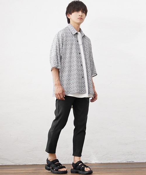 MinoriTY(マイノリティ)の「【MinoriTY】さらさらツイルテーパードパンツ スラックス テーパードパンツ メンズ チノパン フォーマル ワイドパンツ 夏服(チノパンツ・メンズ・ブラック/グリーン/チェック/ストライプ/ラベンダー・L/S/M)」の9枚目の写真