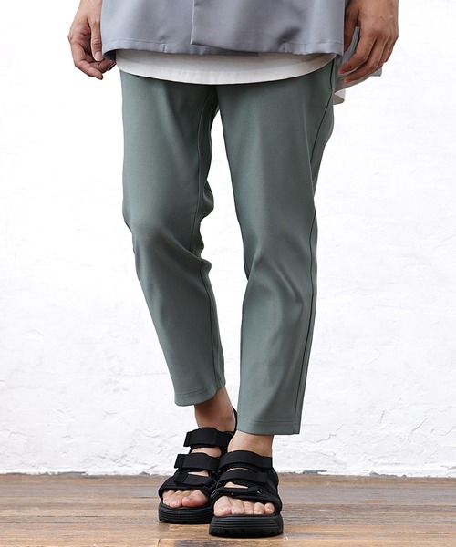 MinoriTY(マイノリティ)の「【MinoriTY】さらさらツイルテーパードパンツ スラックス テーパードパンツ メンズ チノパン フォーマル ワイドパンツ 夏服(チノパンツ・メンズ・ブラック/グリーン/チェック/ストライプ/ラベンダー・L/S/M)」の11枚目の写真