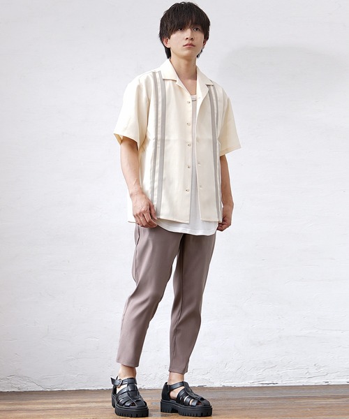 MinoriTY(マイノリティ)の「【MinoriTY】さらさらツイルテーパードパンツ スラックス テーパードパンツ メンズ チノパン フォーマル ワイドパンツ 夏服(チノパンツ・メンズ・ブラック/グリーン/チェック/ストライプ/ラベンダー・L/S/M)」の17枚目の写真