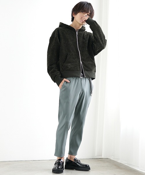 MinoriTY】さらさらツイルテーパードパンツ スラックス