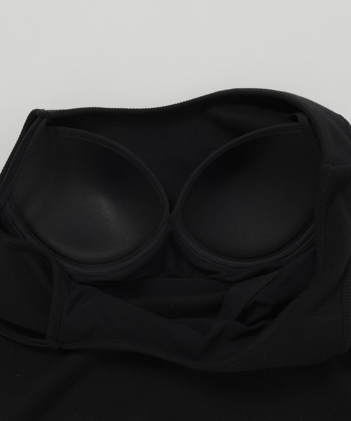 niko and...（ニコアンド）の「ルームドライ/カップ付きアシンメトリータンクトップ（タンクトップ・レディース・モカ/アイボリー/ブラック・LARGE/MEDIUM）」の10枚目の写真