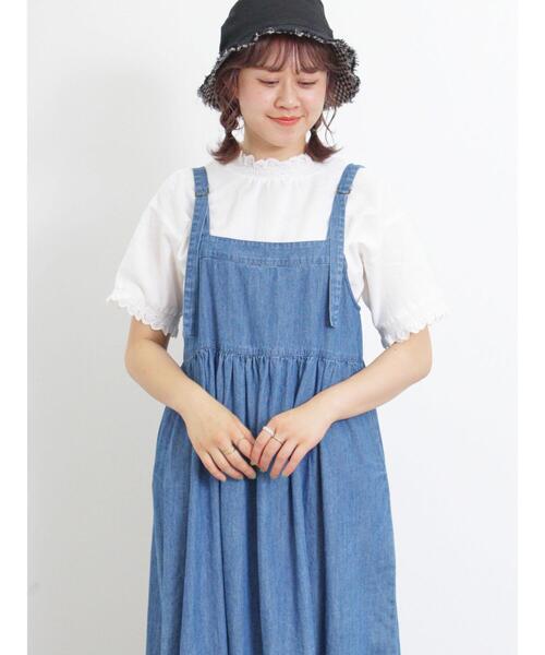 Samansa Mos2（サマンサ モスモス）の「スカラップフリル前後2WAYブラウス（シャツ/ブラウス・レディース・イエロー/オフホワイト/パープル/ベージュ/ブラック・F）」の2枚目の写真