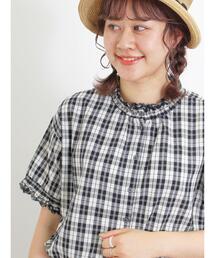 Samansa Mos2 | スカラップフリル前後2WAYブラウス(シャツ/ブラウス)