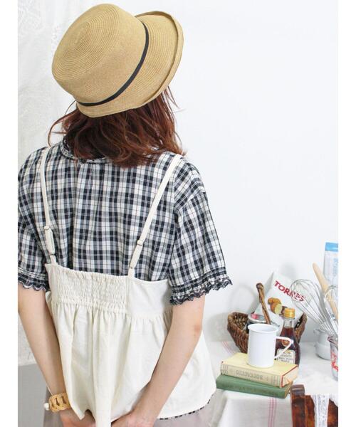 Samansa Mos2（サマンサ モスモス）の「スカラップフリル前後2WAYブラウス（シャツ/ブラウス・レディース・イエロー/オフホワイト/パープル/ベージュ/ブラック・F）」の10枚目の写真