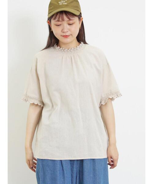 Samansa Mos2（サマンサ モスモス）の「スカラップフリル前後2WAYブラウス（シャツ/ブラウス・レディース・イエロー/オフホワイト/パープル/ベージュ/ブラック・F）」の11枚目の写真