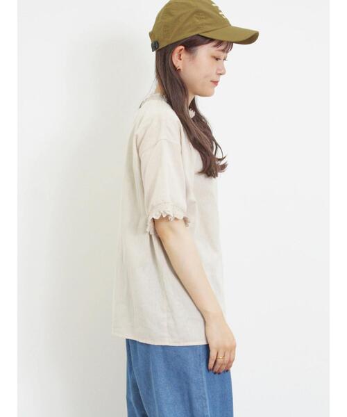 Samansa Mos2（サマンサ モスモス）の「スカラップフリル前後2WAYブラウス（シャツ/ブラウス・レディース・イエロー/オフホワイト/パープル/ベージュ/ブラック・F）」の12枚目の写真