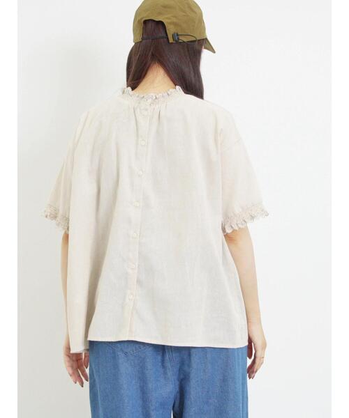 Samansa Mos2（サマンサ モスモス）の「スカラップフリル前後2WAYブラウス（シャツ/ブラウス・レディース・イエロー/オフホワイト/パープル/ベージュ/ブラック・F）」の13枚目の写真