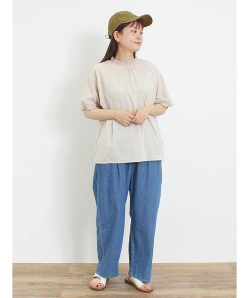 Samansa Mos2（サマンサ モスモス）の「スカラップフリル前後2WAYブラウス（シャツ/ブラウス・レディース・イエロー/オフホワイト/パープル/ベージュ/ブラック・F）」の14枚目の写真