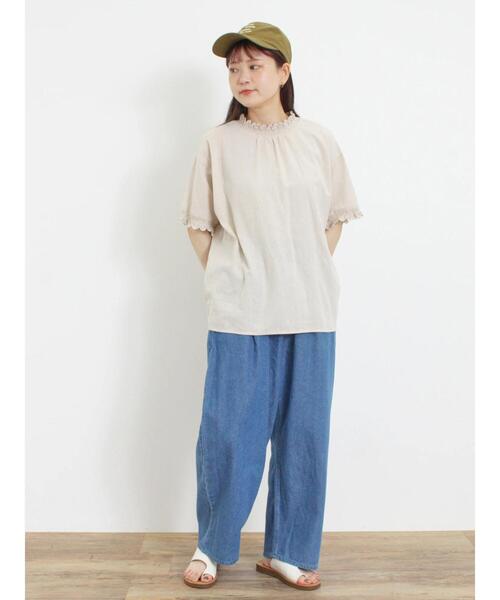 Samansa Mos2（サマンサ モスモス）の「スカラップフリル前後2WAYブラウス（シャツ/ブラウス・レディース・イエロー/オフホワイト/パープル/ベージュ/ブラック・F）」の15枚目の写真