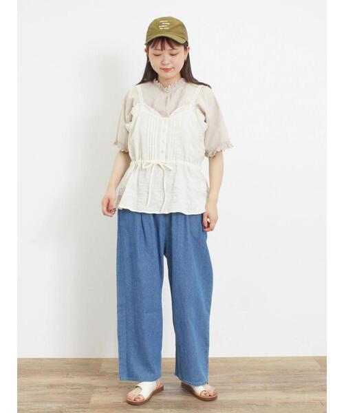 Samansa Mos2（サマンサ モスモス）の「スカラップフリル前後2WAYブラウス（シャツ/ブラウス・レディース・イエロー/オフホワイト/パープル/ベージュ/ブラック・F）」の16枚目の写真