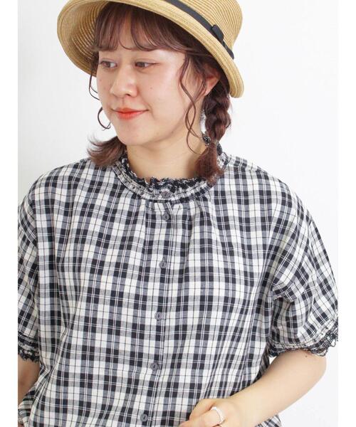 Samansa Mos2（サマンサ モスモス）の「スカラップフリル前後2WAYブラウス（シャツ/ブラウス・レディース・イエロー/オフホワイト/パープル/ベージュ/ブラック・F）」の17枚目の写真