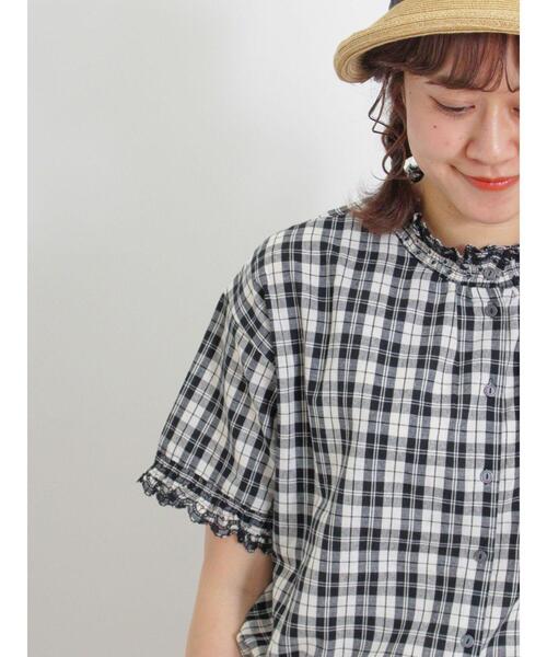 Samansa Mos2（サマンサ モスモス）の「スカラップフリル前後2WAYブラウス（シャツ/ブラウス・レディース・イエロー/オフホワイト/パープル/ベージュ/ブラック・F）」の18枚目の写真