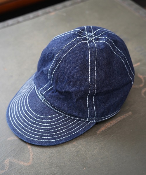 MILITARY(ミリタリー)の「【Military Reproduts ミリタリーリプロダクツ】デニムキャップ(キャップ・メンズ・インディゴブルー・FREE/7 1/2/7 1/4/MEDIUM/LARGE)」の2枚目の写真