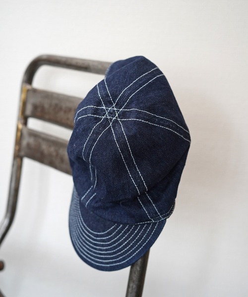 MILITARY(ミリタリー)の「【Military Reproduts ミリタリーリプロダクツ】デニムキャップ(キャップ・メンズ・インディゴブルー・FREE/7 1/2/7 1/4/MEDIUM/LARGE)」の5枚目の写真