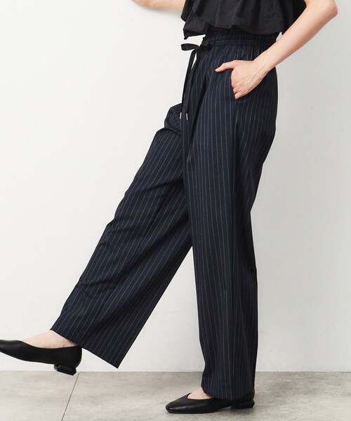 OPAQUE.CLIP（オペークドットクリップ）の「◆ピンストライプイージーワイドパンツ【洗濯機洗い可】（その他パンツ・レディース・ブラック/ネイビー系2/グレー系その他3・36/38/40/42）」の11枚目の写真