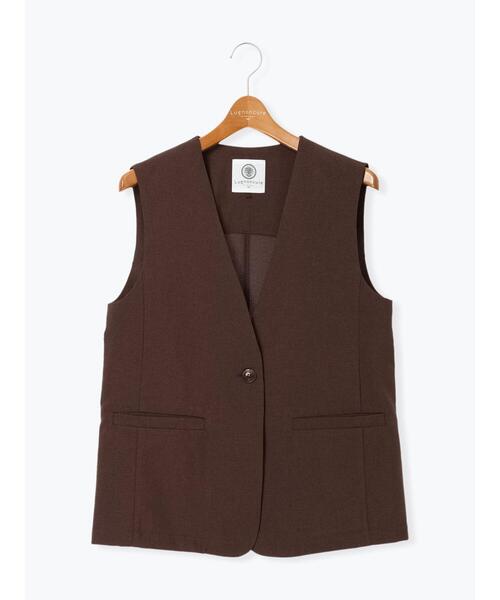 Lugnoncure（ルノンキュール）の「【セットアップ可】麻調ミドル丈ベスト（ベスト・レディース・ブラウン/ブラック・F）」の16枚目の写真
