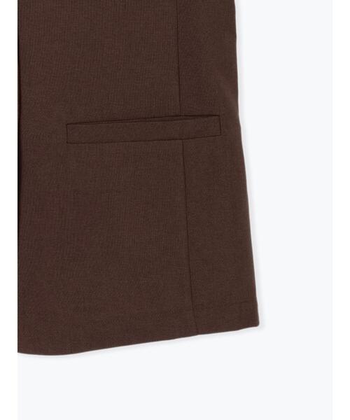 Lugnoncure（ルノンキュール）の「【セットアップ可】麻調ミドル丈ベスト（ベスト・レディース・ブラウン/ブラック・F）」の12枚目の写真