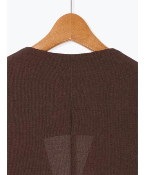 Lugnoncure（ルノンキュール）の「【セットアップ可】麻調ミドル丈ベスト（ベスト・レディース・ブラウン/ブラック・F）」の11枚目の写真