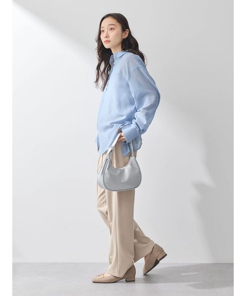 earth music&ecology（アースミュージックアンドエコロジー）の「センターシームパンツ（スラックス・レディース・ブラック/ライトベージュ/チョコ・S/M）」の9枚目の写真