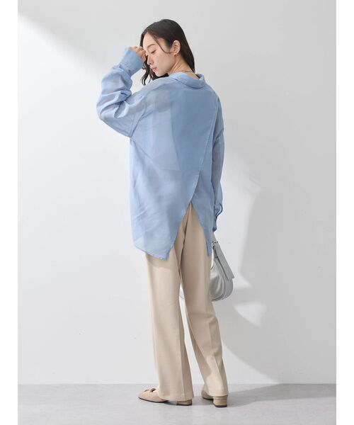 earth music&ecology（アースミュージックアンドエコロジー）の「センターシームパンツ（スラックス・レディース・ブラック/ライトベージュ/チョコ・S/M）」の10枚目の写真