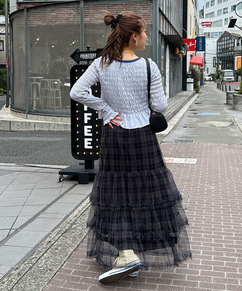 HELLO.SANFRANCISCO（ハローサンフランシスコ）の「【HELLO.SANFRANCISCO/ハローサンフランシスコ】コラボASSシャーリングリンガーTEE（Tシャツ/カットソー・レディース・グレー/イエロー・ONE SIZE）」の8枚目の写真