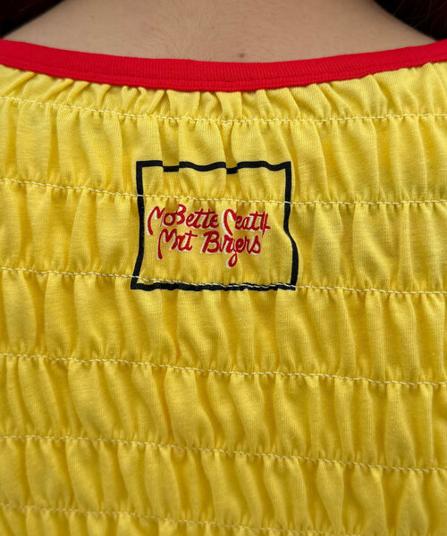 HELLO.SANFRANCISCO（ハローサンフランシスコ）の「【HELLO.SANFRANCISCO/ハローサンフランシスコ】コラボASSシャーリングリンガーTEE（Tシャツ/カットソー・レディース・グレー/イエロー・ONE SIZE）」の19枚目の写真