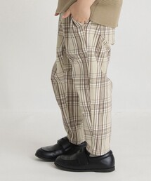 BRANSHES（ブランシェス）の「【チェック柄/おそろい】ガーデナーテーパードロングパンツ（その他パンツ・キッズ）」