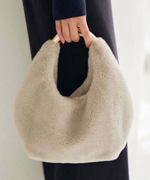 LE VERNIS(ル・ベルニ)の「BARNYARDSTORM / LE VERNIS(ル・ベルニ) / moubag(トートバッグ・レディース・ブラック/グレイッシュベージュ・FREE)」の2枚目の写真