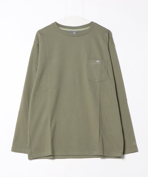 NEW BALANCE(ニューバランス)の「【別注】ニューバランス New Balance THE CITY シューパッチリラックスロングスリーブTシャ 限定コラボ(Tシャツ/カットソー・メンズ・ブラウン/ホワイト/カーキ/ターコイズブルー・S/M/L/LL)」の3枚目の写真