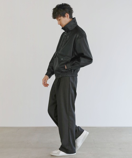 LIL VENDARS（リルヴェンダース）の「Buyer's Select/ヴィンテージ加工PU合皮A-2ショートブルゾン（ブルゾン・メンズ・ブラック/ブラック系/ブラウン・L/M/S/XL）」の12枚目の写真