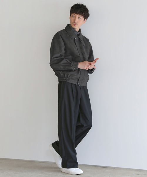 LIL VENDARS（リルヴェンダース）の「Buyer's Select/ヴィンテージ加工PU合皮A-2ショートブルゾン（ブルゾン・メンズ・ブラック/ブラック系/ブラウン・L/M/S/XL）」の18枚目の写真