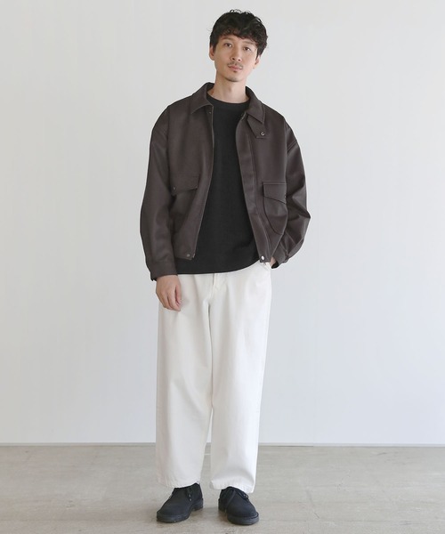 LIL VENDARS（リルヴェンダース）の「Buyer's Select/ヴィンテージ加工PU合皮A-2ショートブルゾン（ブルゾン・メンズ・ブラック/ブラック系/ブラウン・L/M/S/XL）」の21枚目の写真