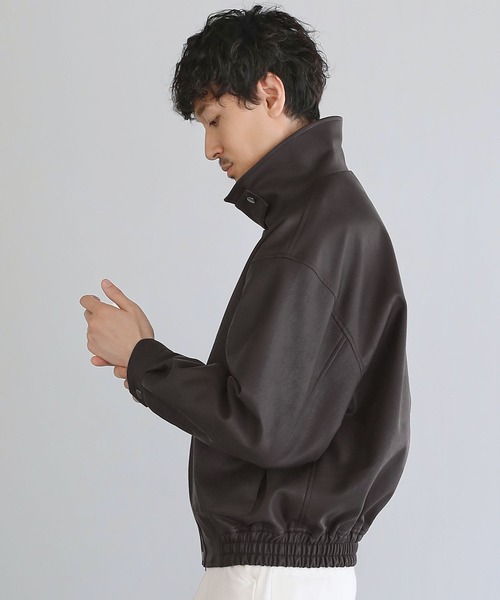 LIL VENDARS（リルヴェンダース）の「Buyer's Select/ヴィンテージ加工PU合皮A-2ショートブルゾン（ブルゾン・メンズ・ブラック/ブラック系/ブラウン・L/M/S/XL）」の19枚目の写真