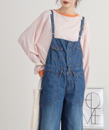 atONE | デニムサロペットワイドパンツ(サロペット/オーバーオール)