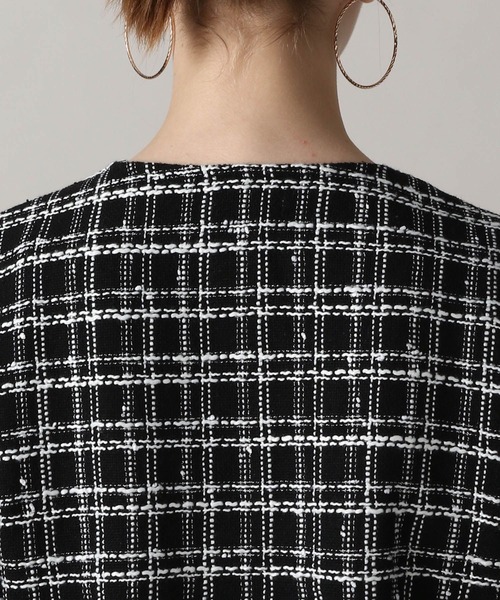 FOREVER 21（フォーエバー トゥエンティーワン）の「【2024FW】ツイードノーカラージャケット（ノーカラージャケット・レディース・ブラック/オフホワイト・FREE）」の15枚目の写真